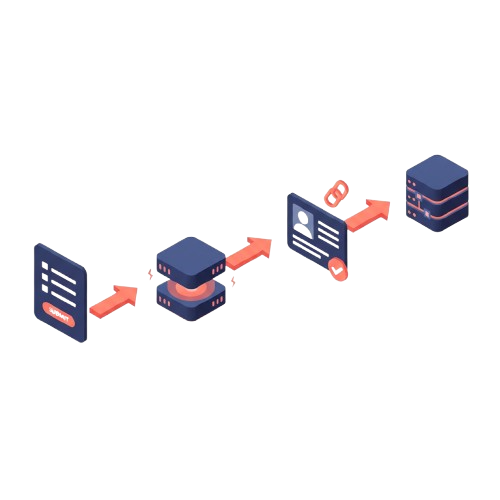 Code editor showing REST API call example for automating reverse email lookup with Vayne