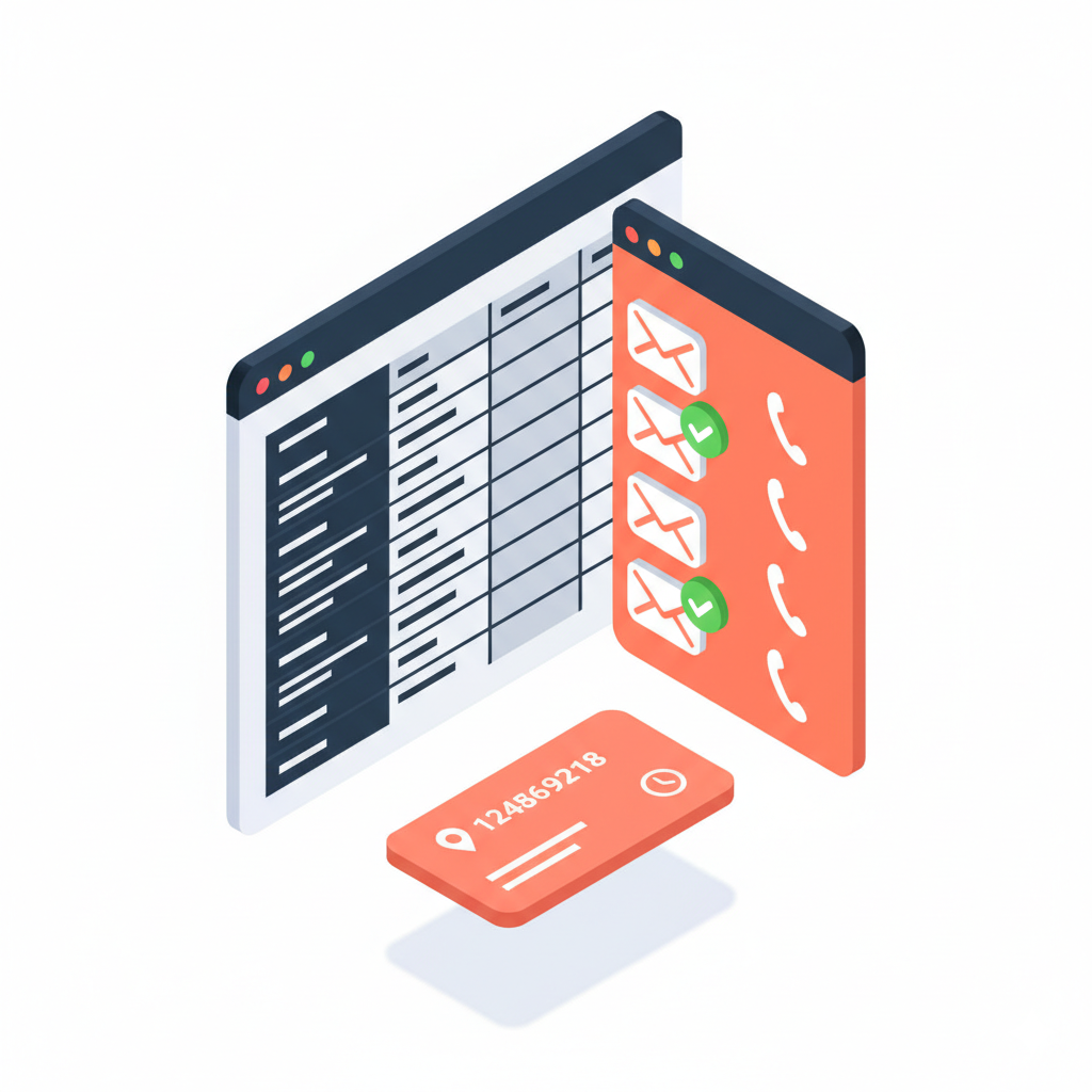 Sample enriched spreadsheet showing verified email and phone columns added by Vayne