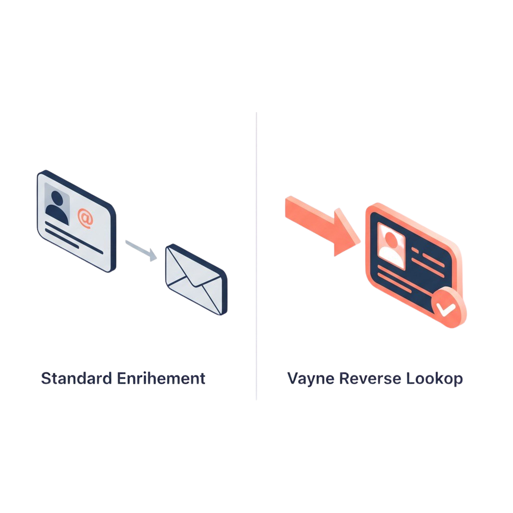 Vayne reverse lookup engine mapping email addresses to LinkedIn profiles