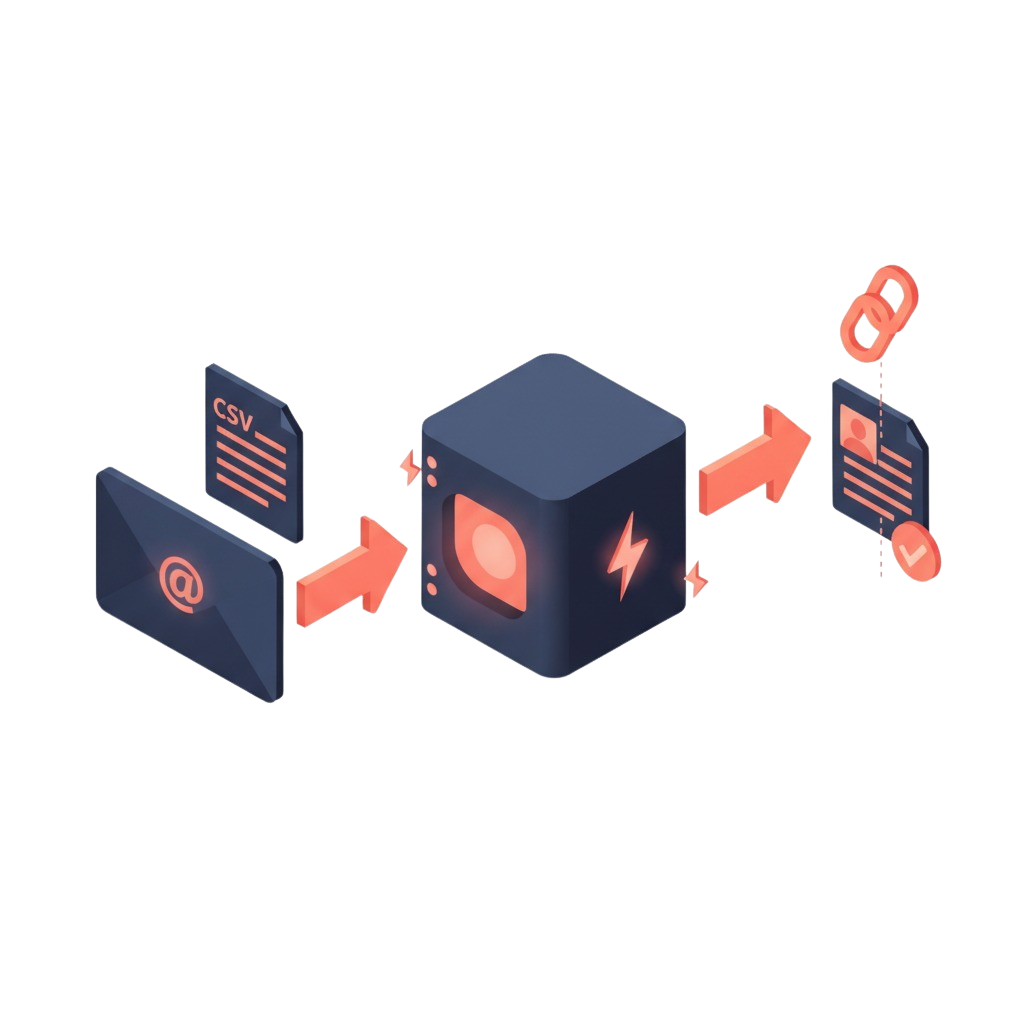 Security illustration representing GDPR-compliant reverse email lookup with shield and encrypted data flow